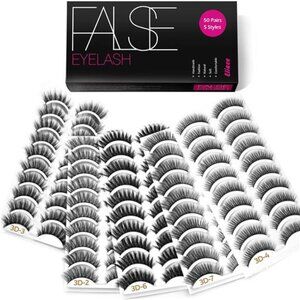 Eyelashes, 50 Pairs,5 Styles